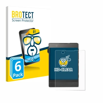 Front side of a product packaging with the brand logo BROTECT. Next to it is the device Light Phone 3 shown with the correspon