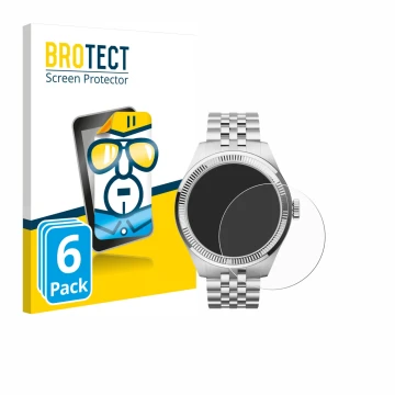 Front side of a product packaging with the brand logo BROTECT. Next to it is the device Withings ScanWatch Nova Brilliant (39 