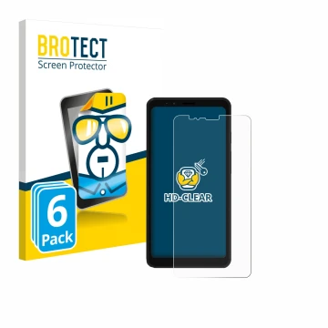 Front side of a product packaging with the brand logo BROTECT. Next to it is the device Bigme Hibreak E INK shown with the cor