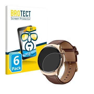 Front side of a product packaging with the brand logo BROTECT. Next to it is the device Xiaomi Mibro Lite 3 Pro shown with the