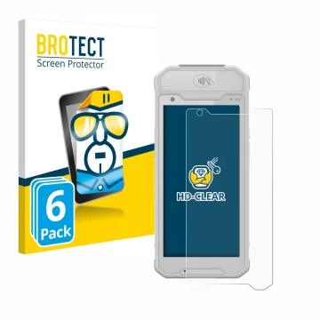 Front side of a product packaging with the brand logo BROTECT. Next to it is the device Dojo Pocket shown with the correspondi