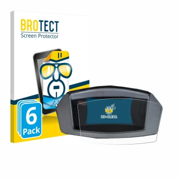 Front side of a product packaging with the brand logo BROTECT. Next to it is the device Yamaha NMAX 125 2024 shown with the co