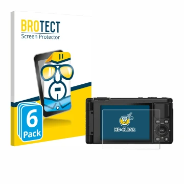 Front side of a product packaging with the brand logo BROTECT. Next to it is the device Yashica City 200 shown with the corres