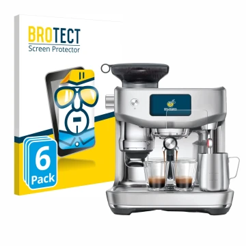 Front side of a product packaging with the brand logo BROTECT. Next to it is the device Sage the Oracle Jet shown with the cor
