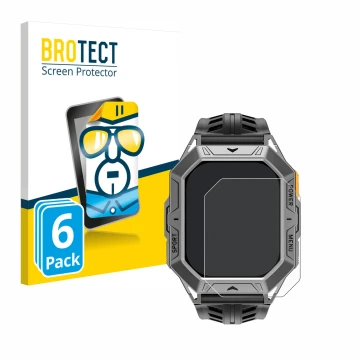 Front side of a product packaging with the brand logo BROTECT. Next to it is the device Stahlgear Thor 2.0 shown with the corr