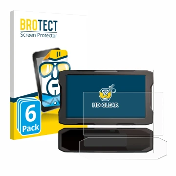 Front side of a product packaging with the brand logo BROTECT. Next to it is the device Honda NT 1100 2021 shown with the corr