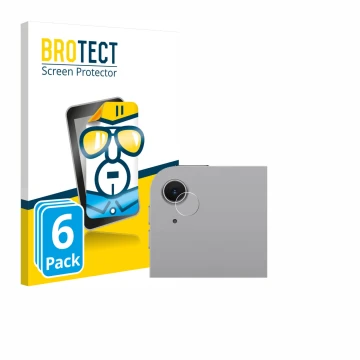 Front side of a product packaging with the brand logo BROTECT. Next to it is the device Apple iPad Air 11