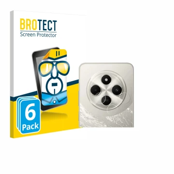 Front side of a product packaging with the brand logo BROTECT. Next to it is the device Xiaomi Poco C75 (ONLY Camera Lens) sho