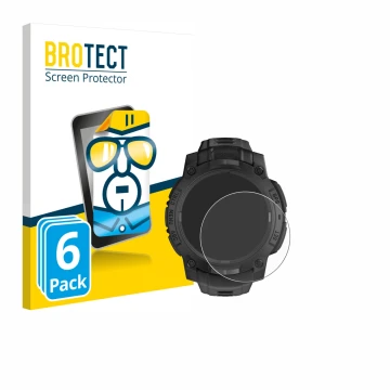 Front side of a product packaging with the brand logo BROTECT. Next to it is the device Garmin Instinct 3 Solar Tactical Editi