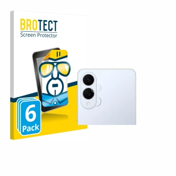 Front side of a product packaging with the brand logo BROTECT. Next to it is the device Samsung Galaxy S25 Edge (ONLY Camera L