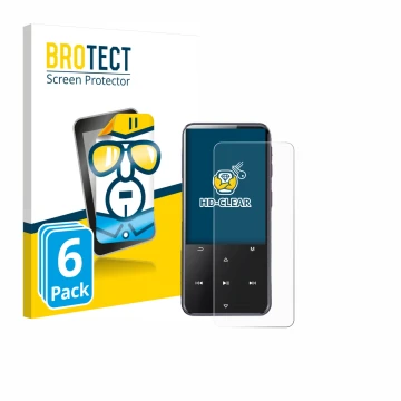 Front side of a product packaging with the brand logo BROTECT. Next to it is the device AGPtek M3 shown with the corresponding
