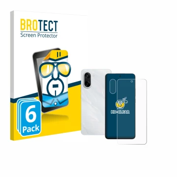 Front side of a product packaging with the brand logo BROTECT. Next to it is the device OnePlus Nord CE 5 (Front+Camera) shown