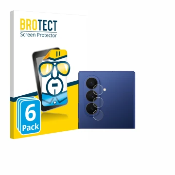 Front side of a product packaging with the brand logo BROTECT. Next to it is the device Samsung Galaxy Z Fold 7 (ONLY Camera L