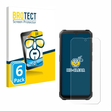 Front side of a product packaging with the brand logo BROTECT. Next to it is the device Blackview BV4800 shown with the corres