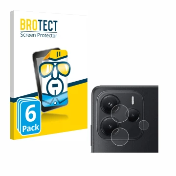 Front side of a product packaging with the brand logo BROTECT. Next to it is the device Xiaomi Redmi Note 14 4G (ONLY Camera L