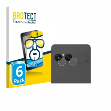 Front side of a product packaging with the brand logo BROTECT. Next to it is the device Sony Xperia 10 VII (ONLY Camera Lens) 