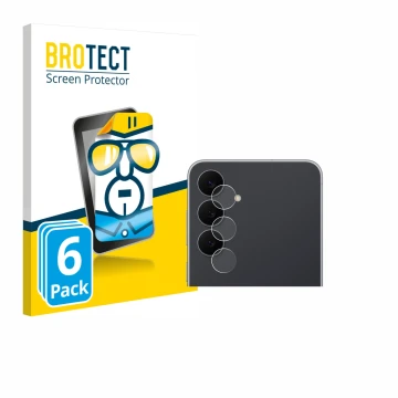 Front side of a product packaging with the brand logo BROTECT. Next to it is the device Samsung Galaxy S25 FE Enterprise Editi