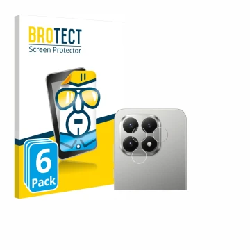 Front side of a product packaging with the brand logo BROTECT. Next to it is the device Xiaomi 15T (ONLY Camera Lens) shown wi