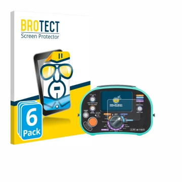 Front side of a product packaging with the brand logo BROTECT. Next to it is the device Kewtech KT63DL shown with the correspo