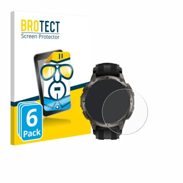 Front side of a product packaging with the brand logo BROTECT. Next to it is the device Kospet Tank T4 shown with the correspo