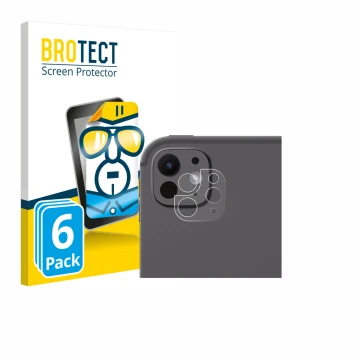 Front side of a product packaging with the brand logo BROTECT. Next to it is the device Apple iPad Pro 11