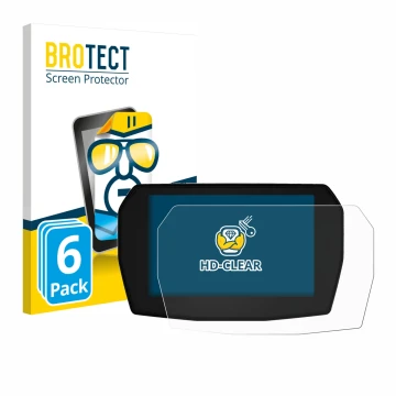 Front side of a product packaging with the brand logo BROTECT. Next to it is the device Ducati Panigale V2 2025 shown with the