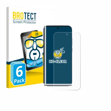 Front side of a product packaging with the brand logo BROTECT. Next to it is the device realme GT 8 Pro shown with the corresp