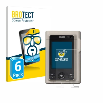 Front side of a product packaging with the brand logo BROTECT. Next to it is the device Fujifilm Instax Mini LiPlay Plus shown