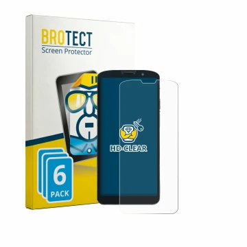 Front side of a product packaging with the brand logo BROTECT. Next to it is the device Unitech EA630 shown with the correspon
