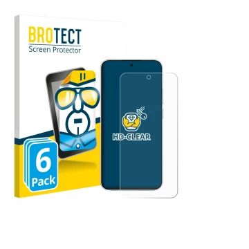 Front side of a product packaging with the brand logo BROTECT. Next to it is the device Xiaomi Redmi Note 15 Pro 4G shown with