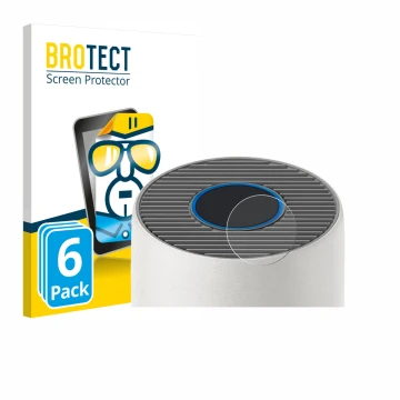 Front side of a product packaging with the brand logo BROTECT. Next to it is the device Philips 2000i Series AC2939 shown with