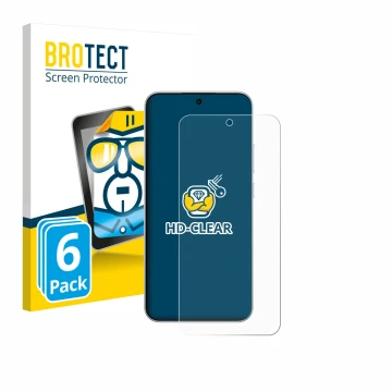 Front side of a product packaging with the brand logo BROTECT. Next to it is the device Oppo F31 Pro shown with the correspond