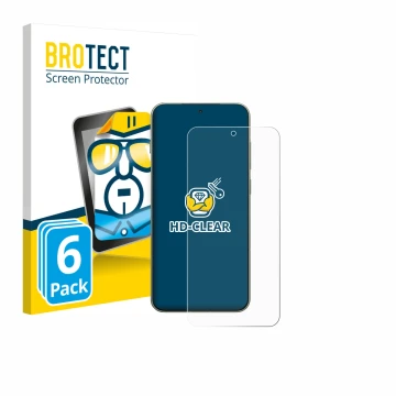 Front side of a product packaging with the brand logo BROTECT. Next to it is the device OnePlus 13T shown with the correspondi