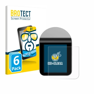 Front side of a product packaging with the brand logo BROTECT. Next to it is the device KitchenBoss G330 shown with the corres