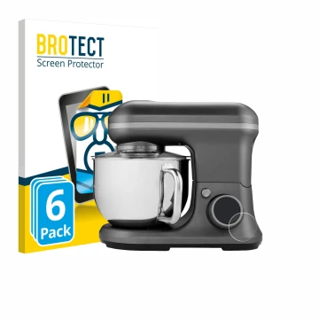 Front side of a product packaging with the brand logo BROTECT. Next to it is the device MEDION MD 18420 shown with the corresp