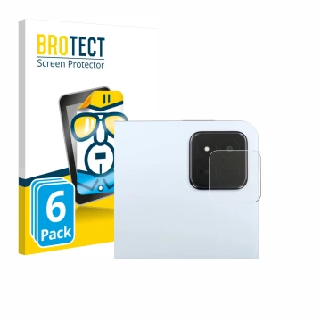 Front side of a product packaging with the brand logo BROTECT. Next to it is the device Xiaomi Pad 7 Pro (ONLY Camera Lens) sh