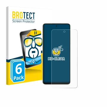 Front side of a product packaging with the brand logo BROTECT. Next to it is the device Oppo A5 Energy shown with the correspo