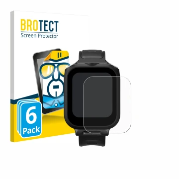 Front side of a product packaging with the brand logo BROTECT. Next to it is the device Insta360 GPS preview remote Built-In M