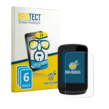 Front side of a product packaging with the brand logo BROTECT. Next to it is the device Magene C606 V2 shown with the correspo
