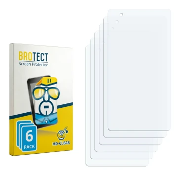 Front side of a product packaging with the brand logo BROTECT. Next to it is the corresponding screen protector.