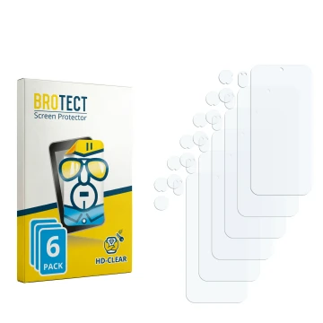 Front side of a product packaging with the brand logo BROTECT. Next to it is the corresponding screen protector.