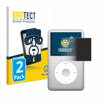 Front side of a product packaging with the brand logo BROTECT. Next to it is the device Apple iPod classic 160 GB (7th Gen.) s