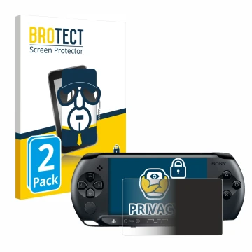 Front side of a product packaging with the brand logo BROTECT. Next to it is the device Sony PSP 1004 shown with the correspon