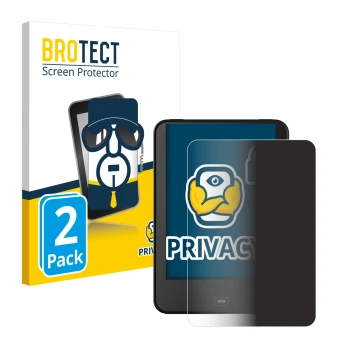 Front side of a product packaging with the brand logo BROTECT. Next to it is the device Tolino Vision 4 HD shown with the corr