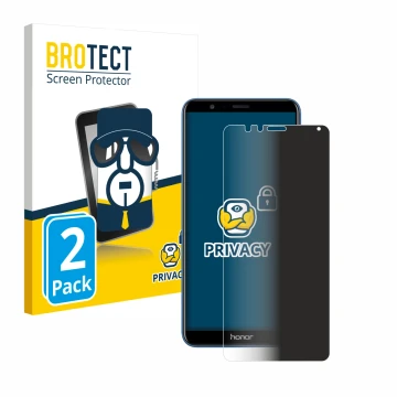 Front side of a product packaging with the brand logo BROTECT. Next to it is the device Honor 7X shown with the corresponding 