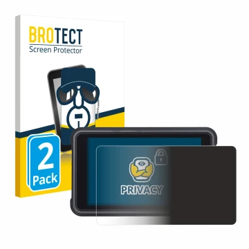 Front side of a product packaging with the brand logo BROTECT. Next to it is the device Atomos Ninja V shown with the correspo
