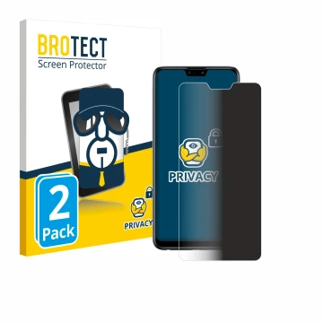 Front side of a product packaging with the brand logo BROTECT. Next to it is the device ASUS ZenFone Max (M2) ZB631KL shown wi