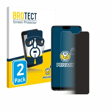 Front side of a product packaging with the brand logo BROTECT. Next to it is the device ASUS ZenFone Max Pro (M2) ZB631KL show