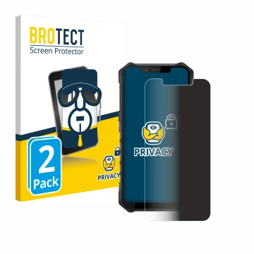 Front side of a product packaging with the brand logo BROTECT. Next to it is the device Ulefone Armor 6 shown with the corresp