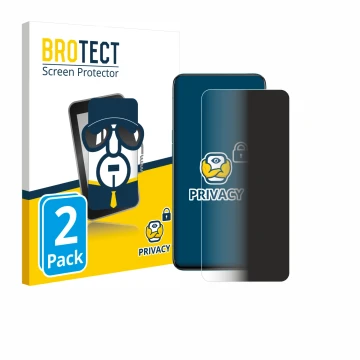 Front side of a product packaging with the brand logo BROTECT. Next to it is the device Oppo Reno 5G shown with the correspond